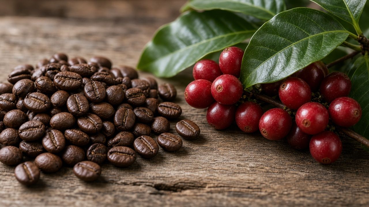 Granos y cerezas de café IKU Natural